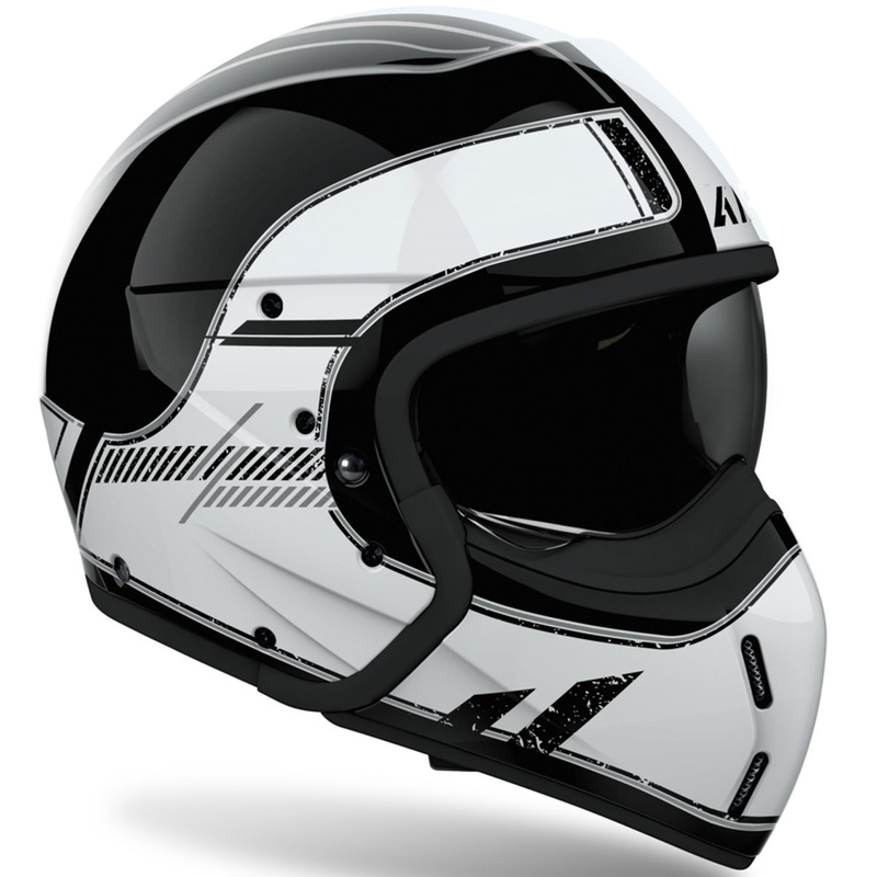 Casque moto modulable Airoh J110 Raster blanc brillant
