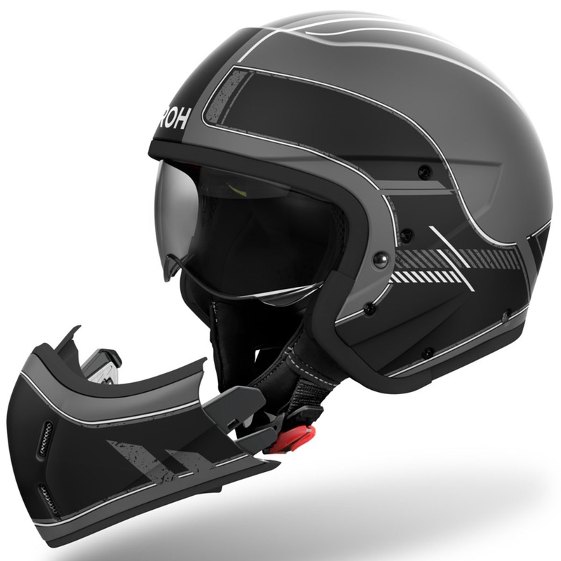 Casque moto modulable Airoh J110 Raster noir mat