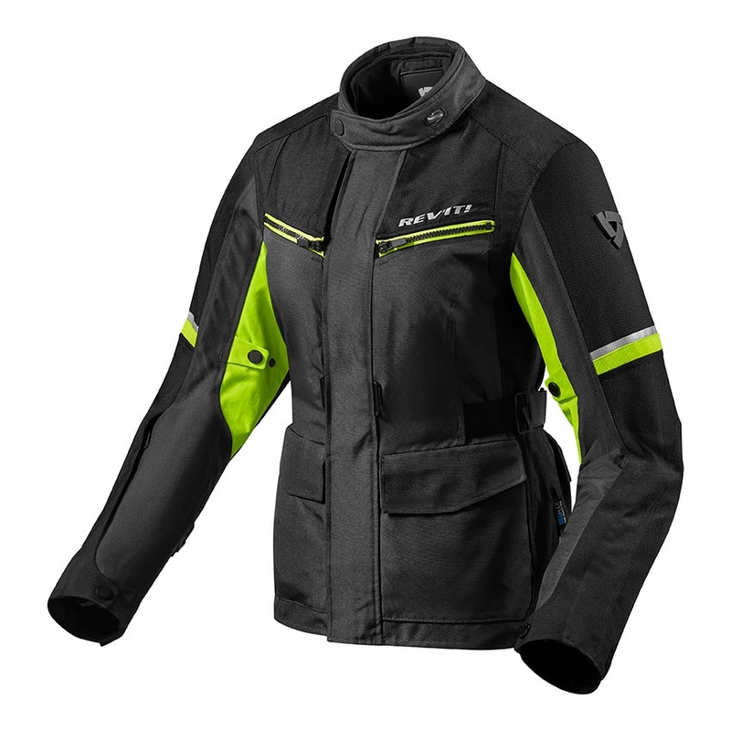 Veste de moto Revit Outback 3 Black-Fluo Yellow pour femme soldes