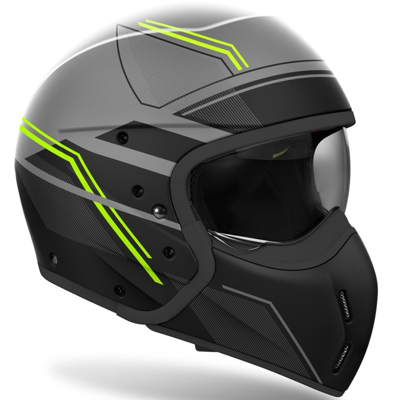 Casque moto modulable Airoh J110 Slim jaune mat