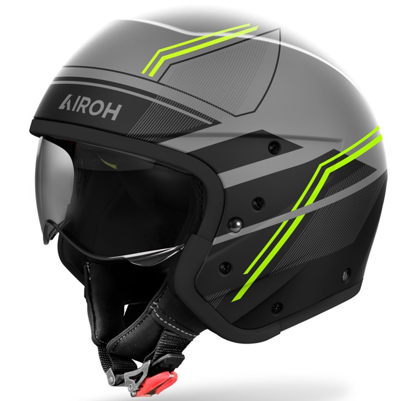 Casque moto modulable Airoh J110 Slim jaune mat