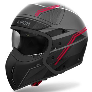 Casque moto modulable Airoh J110 Slim rouge mat