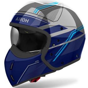 Casque moto modulable Airoh J110 Slim bleu brillant