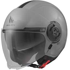 Casque moto ouvert MT Viale SV S Solid gris brillant