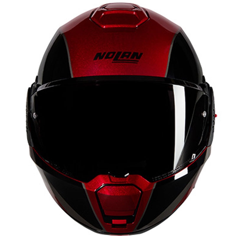 Casque moto modulable Nolan N120-1 Verniciatura Speciale N-COM 344 noir-rouge