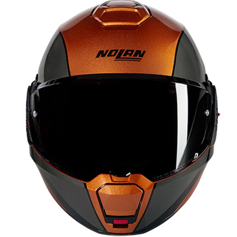 Casque moto modulable Nolan N120-1 Vernis spécial N-COM 342 ocre-noir
