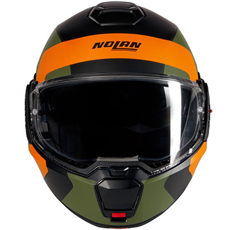 Casque de moto modulable Nolan N120-1 Omocromo N-COM 345 noir-orange-vert