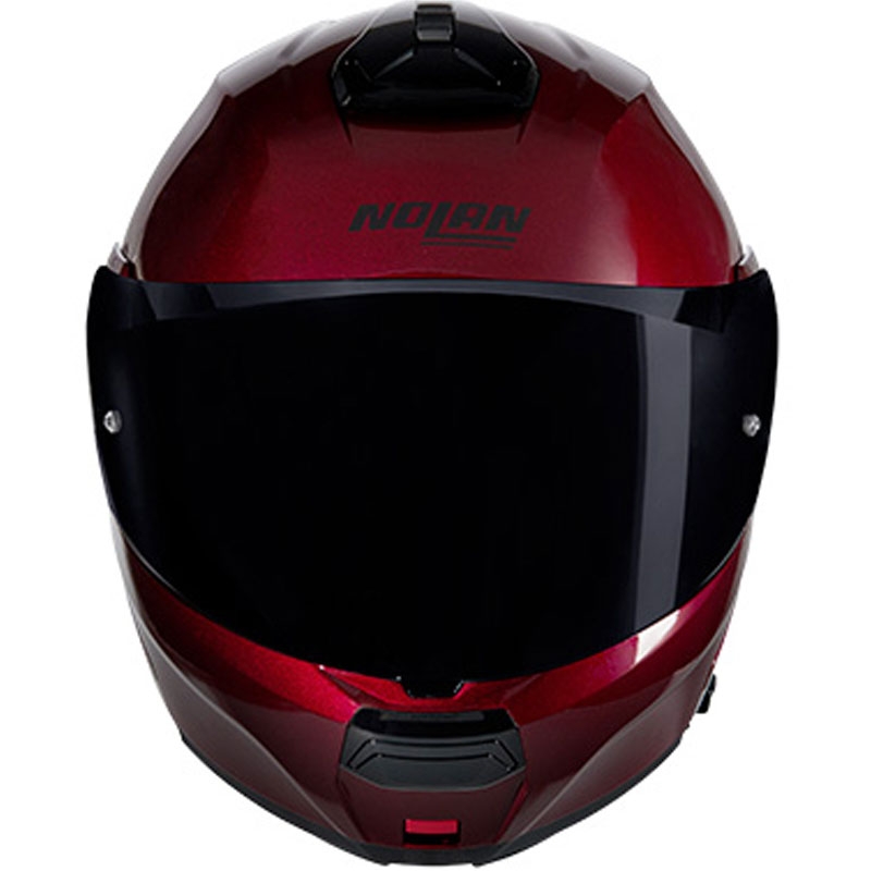 Casque moto modulable Nolan N100-6 Vernis spécial N-COM 341 rouge-noir