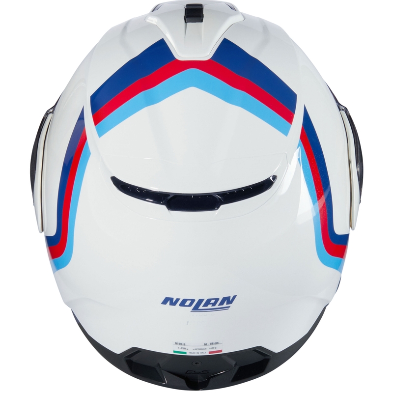 Casque moto modulable Nolan N100-6 Assoluto N-COM 347 blanc-rouge-bleu