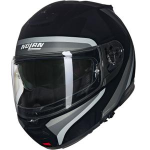 Casque moto modulable Nolan N100-6 Assoluto N-COM 349 noir-gris