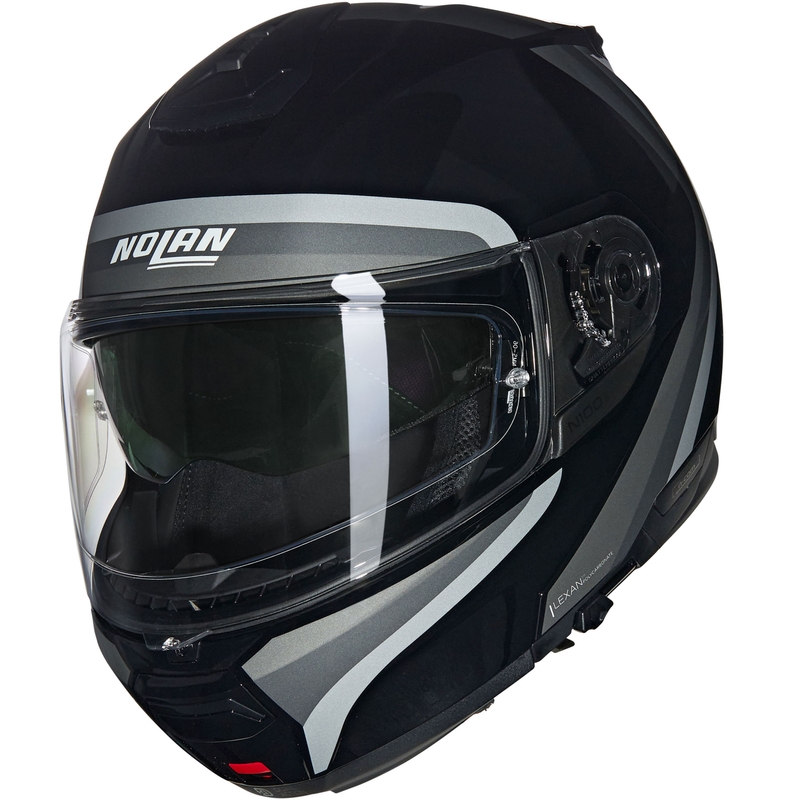 Casque moto modulable Nolan N100-6 Assoluto N-COM 349 noir-gris