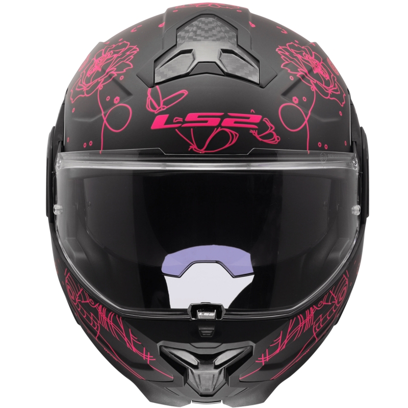 Casque moto modulable LS2 FF910 Advant II Sophia noir-rose