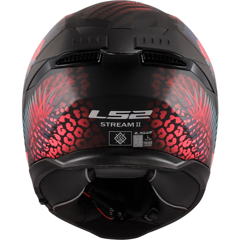 Casque moto intégral LS2 FF808 Stream II Jungle noir-rose-bleu