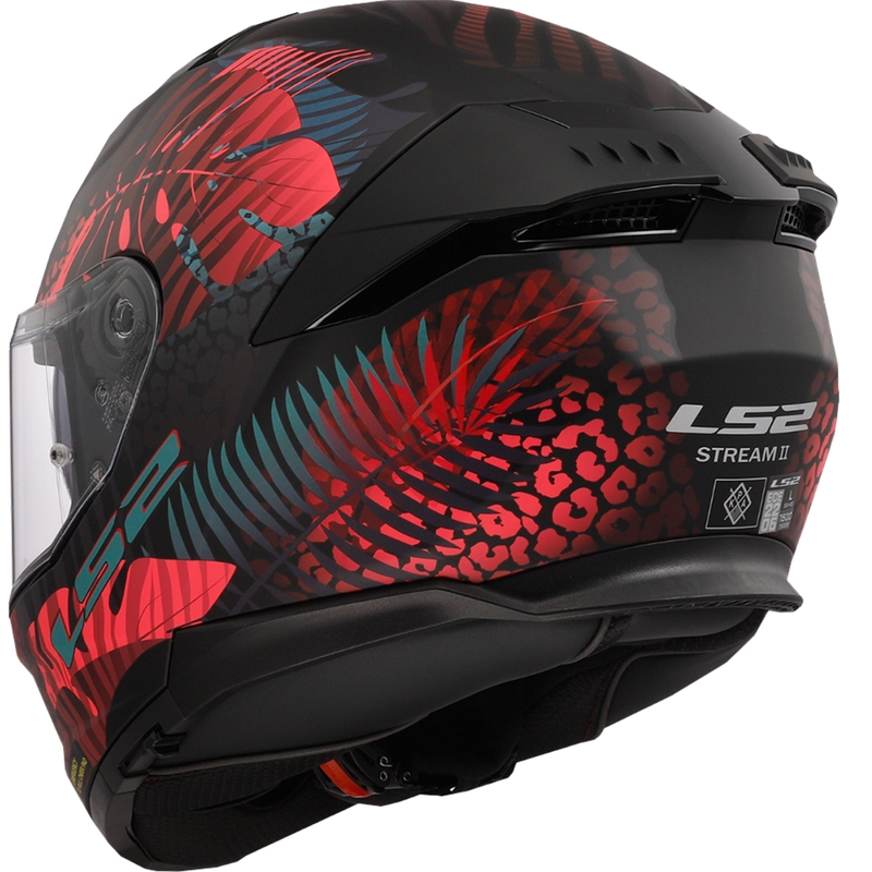 Casque moto intégral LS2 FF808 Stream II Jungle noir-rose-bleu