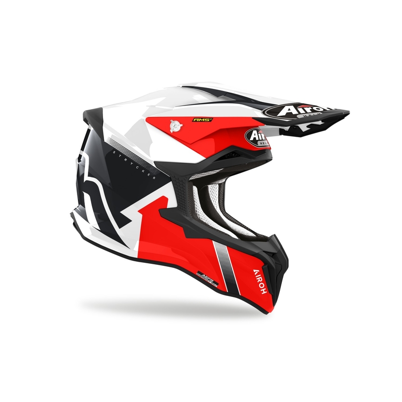 Casque de motocross Airoh Strycker Blazer rouge en promotion - II. Qualité
