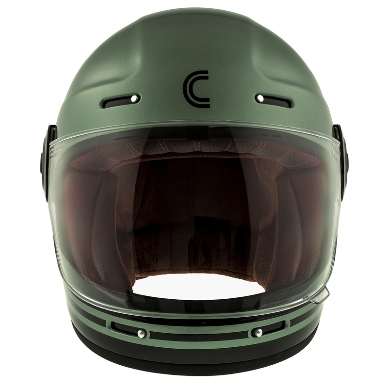 Casque moto intégral Cassida Fibre Super Hooligan noir-vert en promotion - II. Qualité
