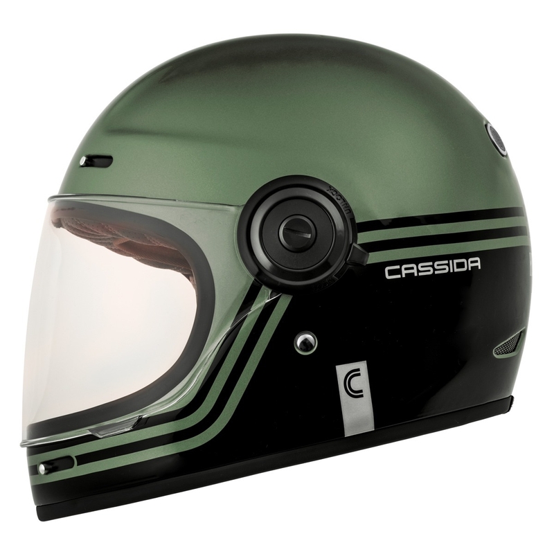 Casque moto intégral Cassida Fibre Super Hooligan noir-vert en promotion - II. Qualité