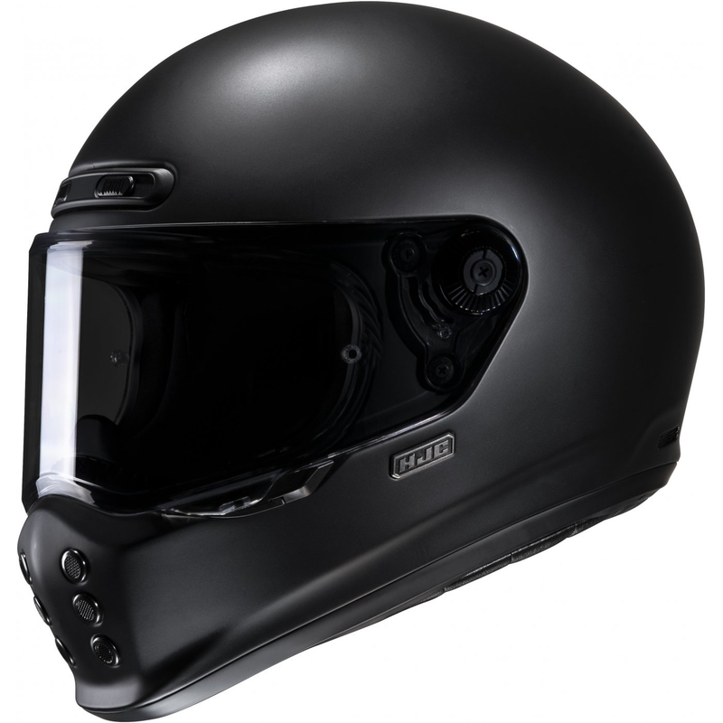 Casque moto intégral HJC V10 Solid semi-plat noir - Qualité II - II. qualité