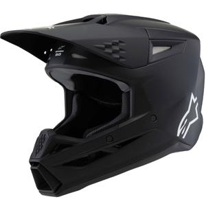 Casque de motocross pour enfant Alpinestars S-M3 Solid, noir mat - II. qualité