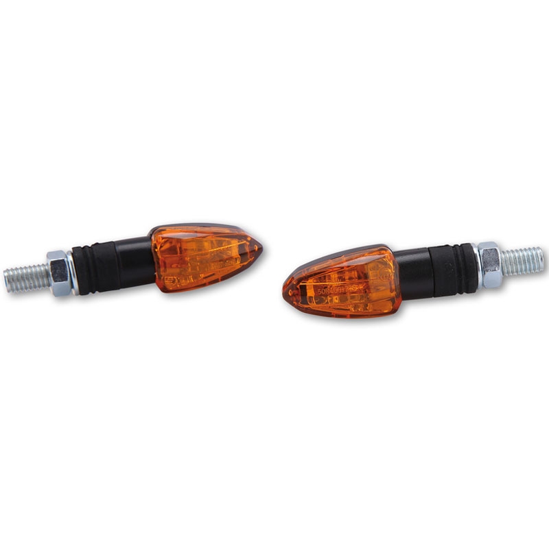 Clignotants moto Highsider Smart Lizzard 12V noir-orange
