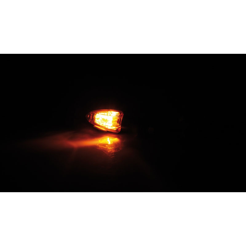 Clignotants moto Highsider Smart Lizzard 12V noir-orange