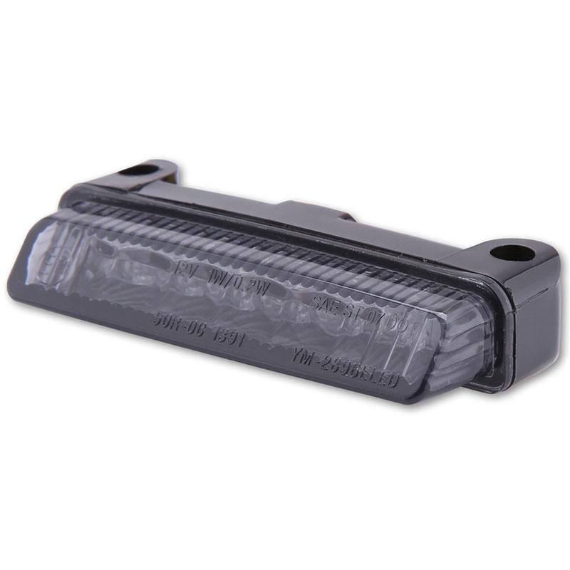Feu arrière LED Highsider Smart Mini pour moto, noir fumé