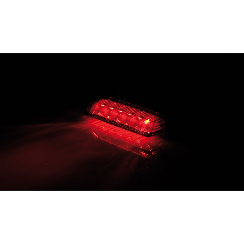 Feu arrière LED Highsider Smart Mini pour moto, noir fumé