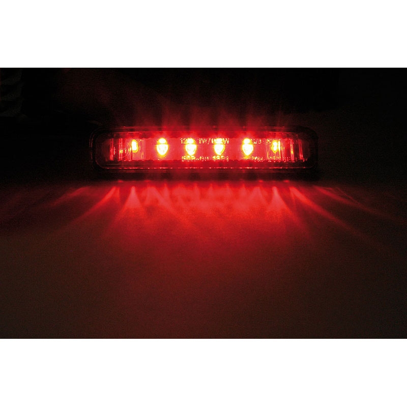 Feu arrière LED Highsider Smart Mini pour moto, noir fumé