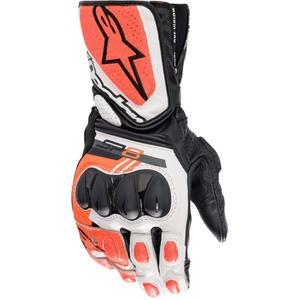 Gants moto Alpinestars SP-8 blanc-rouge fluo-noir