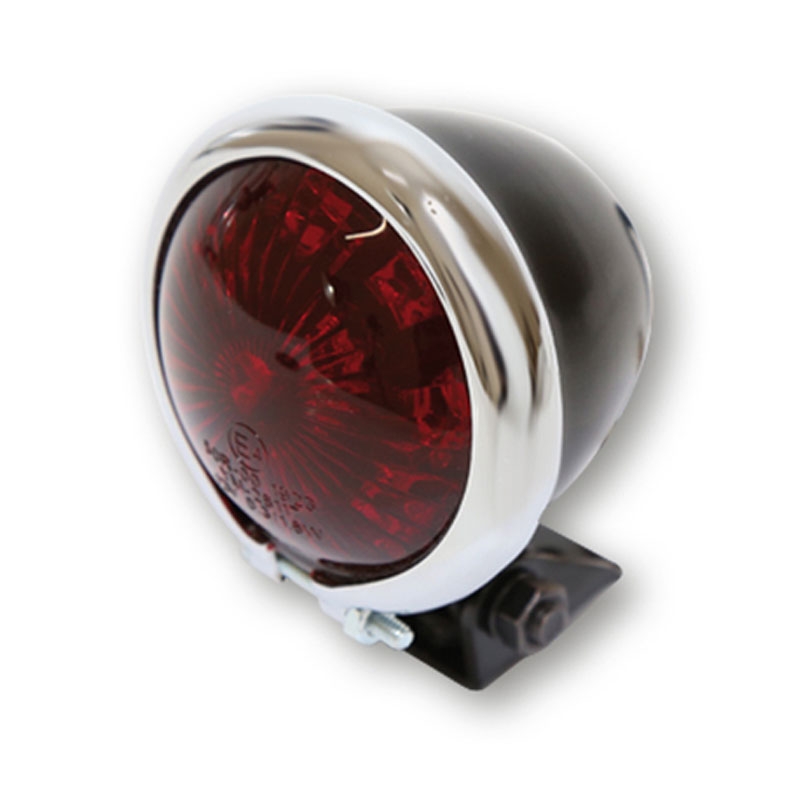 Feu arrière LED pour moto Highsider Smart Bates Style noir-chrome