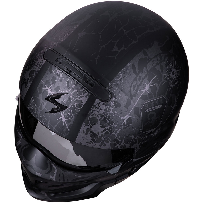 Přilba Scorpion EXO-COMBAT Stealth černo-stříbrná