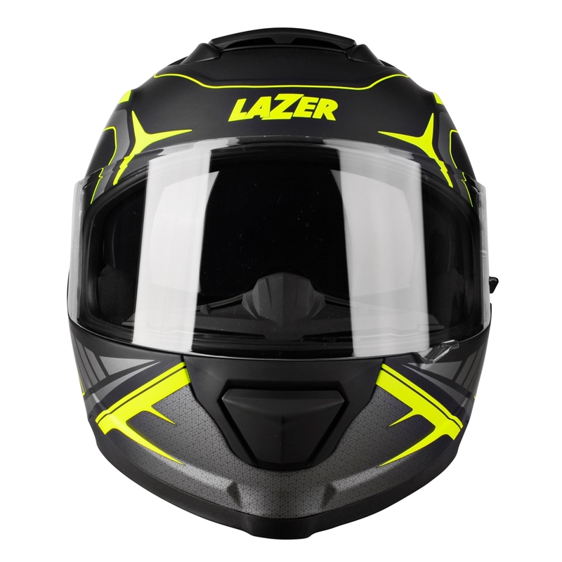 Casque moto intégral Lazer Rafale Hexa noir-jaune fluo soldes