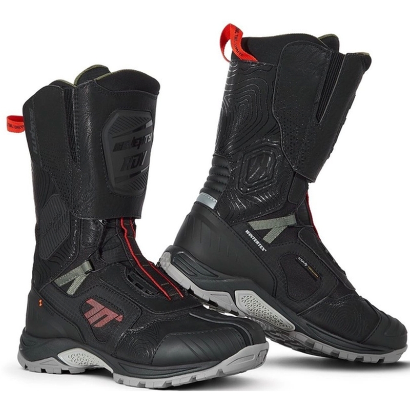 Bottes de moto SEVENTY DEGREES SD-BA6 Stelvio High noir-rouge-vert