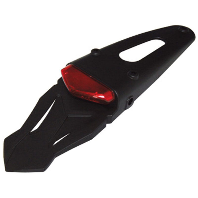 Feu arrière de moto Highsider Smart LED avec cadre en plastique, noir-rouge