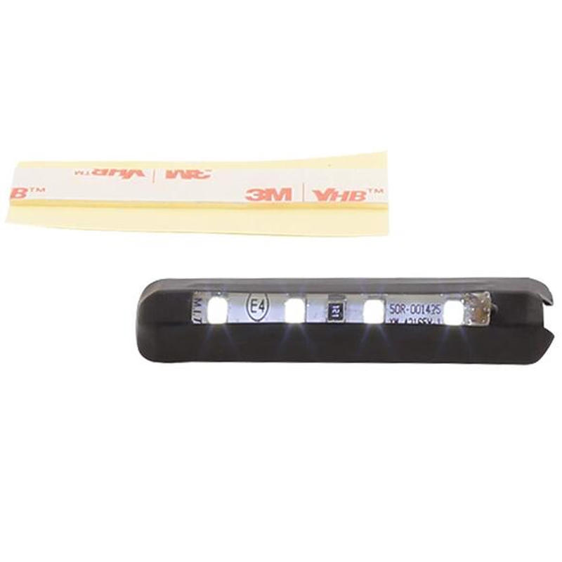 Éclairage de plaque d'immatriculation Highsider Smart 4 LED avec film autocollant, noir