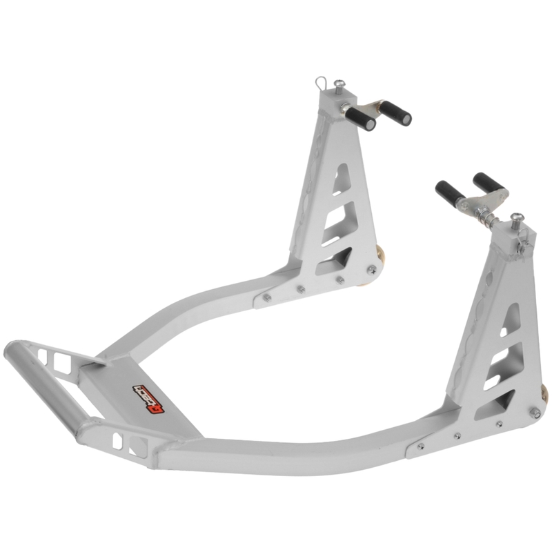 Béquille moto Q-TECH avant aluminium argent