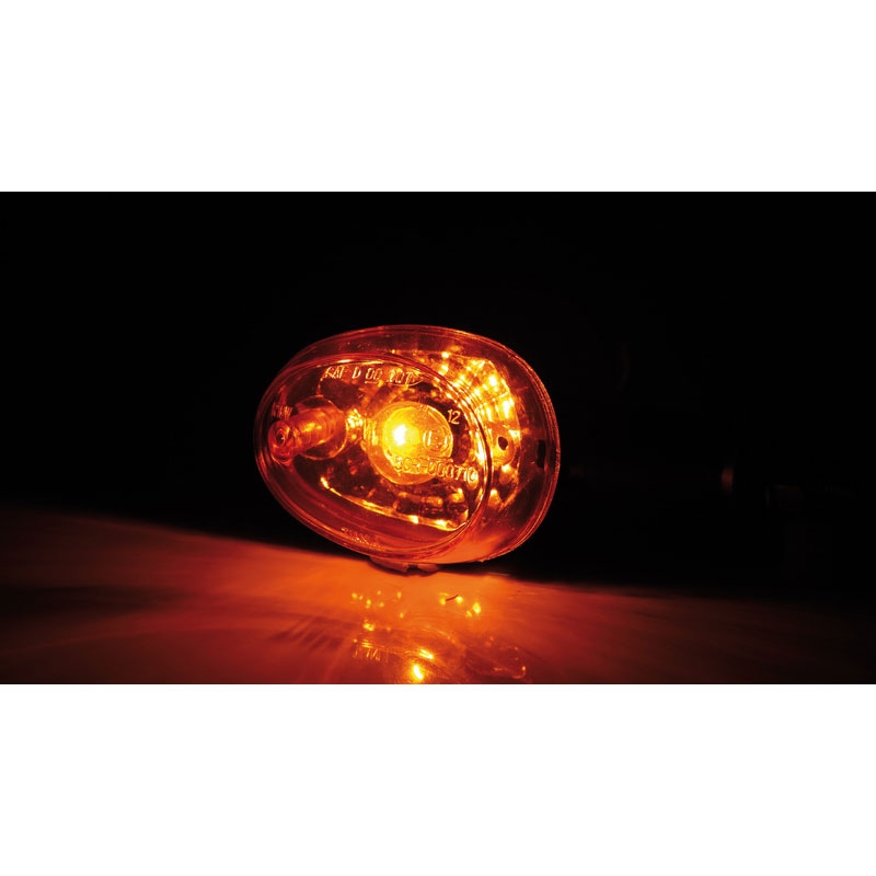 Clignotants moto Highsider Smart noir-orange