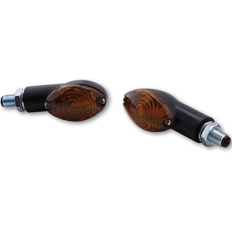 Clignotants moto Highsider Smart Cateye Mini noir-fumé