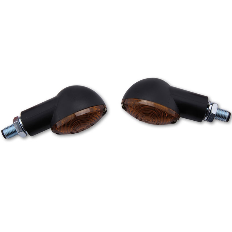 Clignotants moto Highsider Smart Cateye Mini noir-fumé