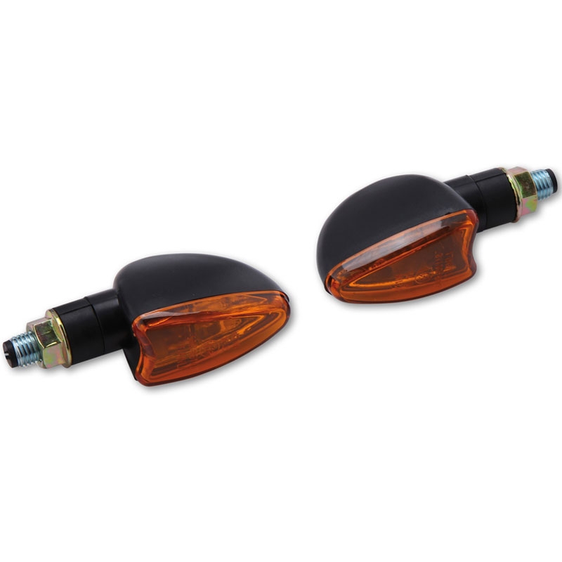 Clignotants moto Highsider Smart Arrow Mini noir-orange