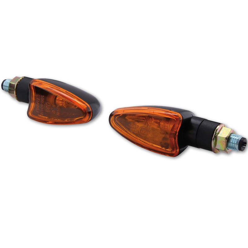 Clignotants moto Highsider Smart Arrow Mini noir-orange