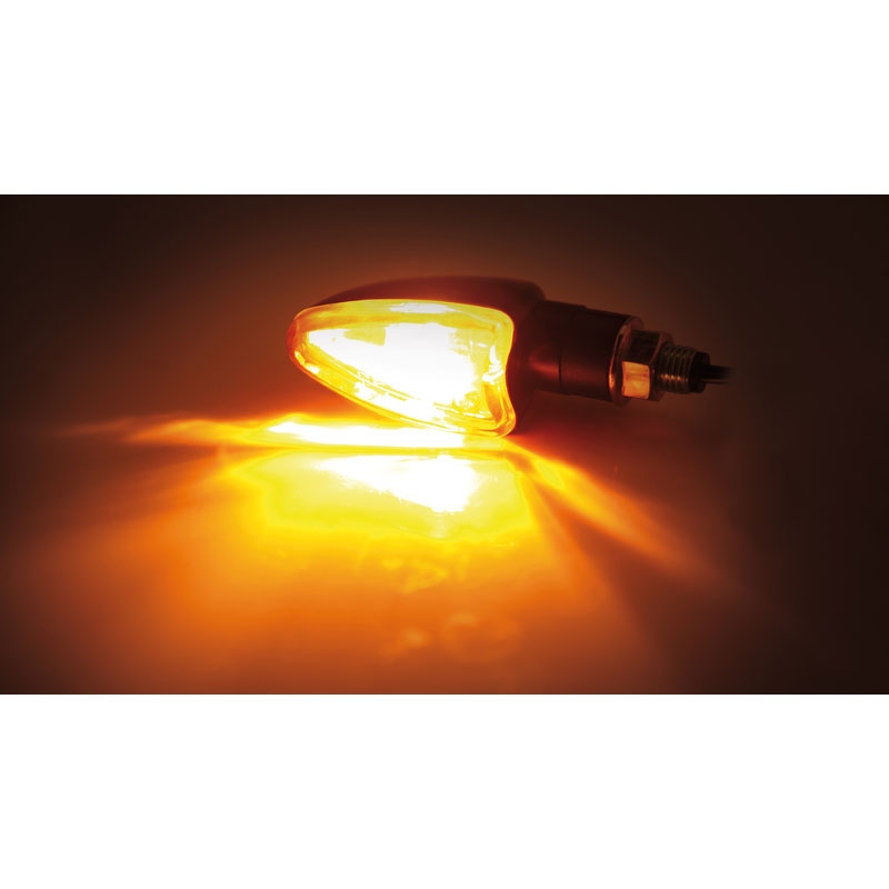 Clignotants moto Highsider Smart Arrow Mini noir-orange