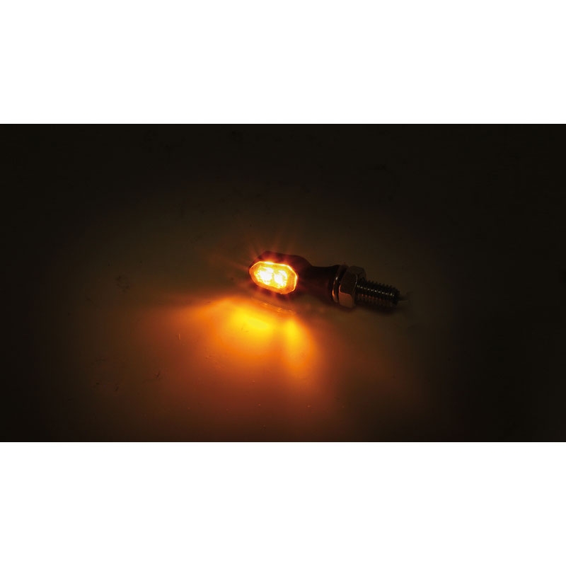 Clignotants moto Highsider Smart Crumb LED noir-fumé