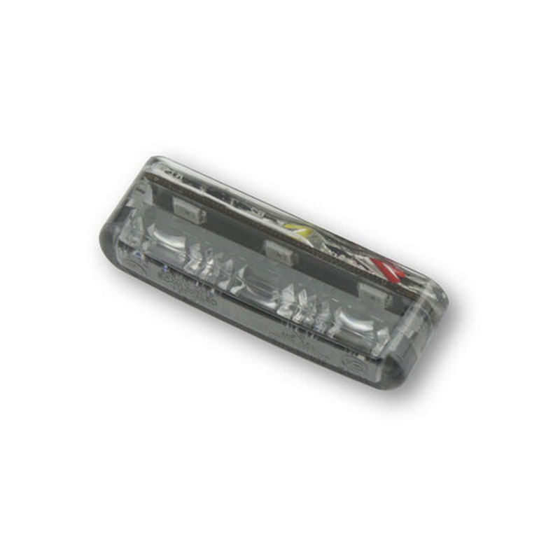 Feu arrière moto Highsider Smart Shorty 2 Pro, gris fumé