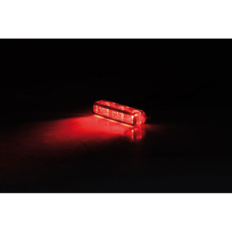 Feu arrière moto Highsider Smart Shorty 2 Pro, gris fumé