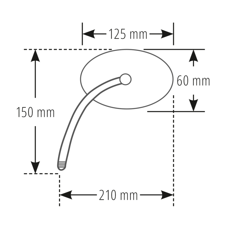 Rétroviseur Highsider Smart Oval gauche/droit chromé