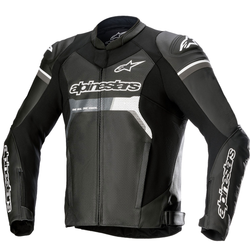 Blouson moto en cuir Alpinestars GP Force Airflow noir