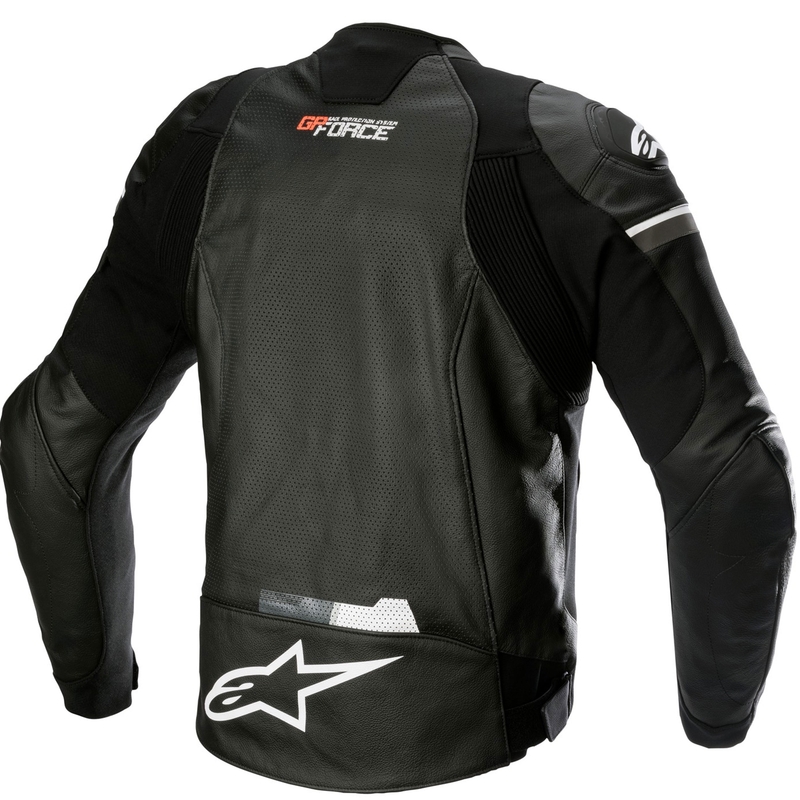 Blouson moto en cuir Alpinestars GP Force Airflow noir