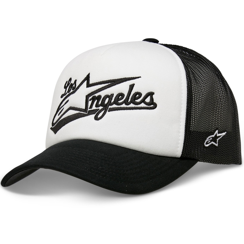 Casquette camionneur Alpinestars Los Angeles Foam blanche et noire