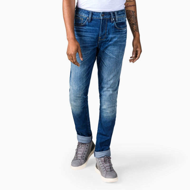 Jean moto Revit Carlin SK bleu court